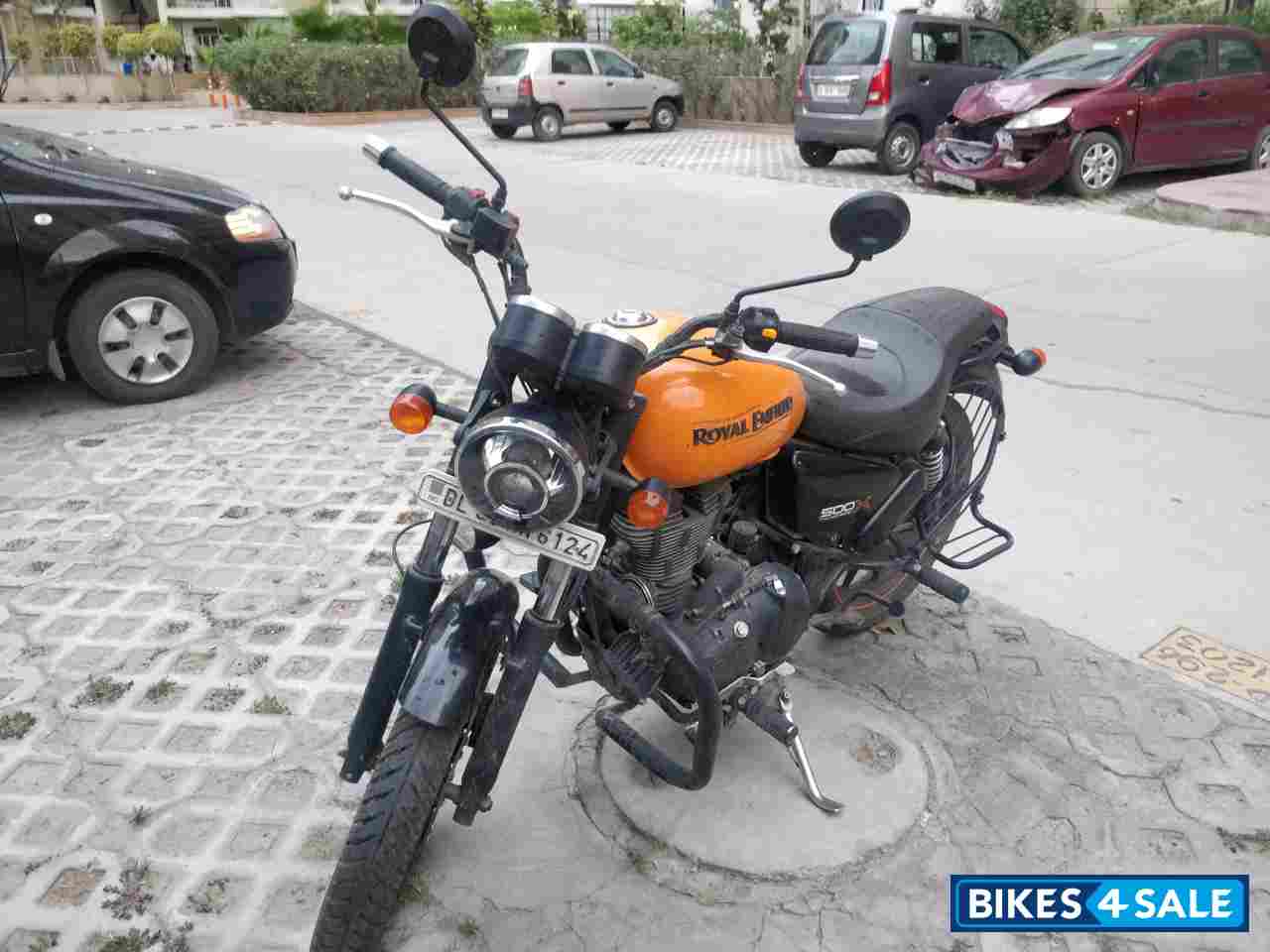 Orange Royal Enfield Thunderbird X 500