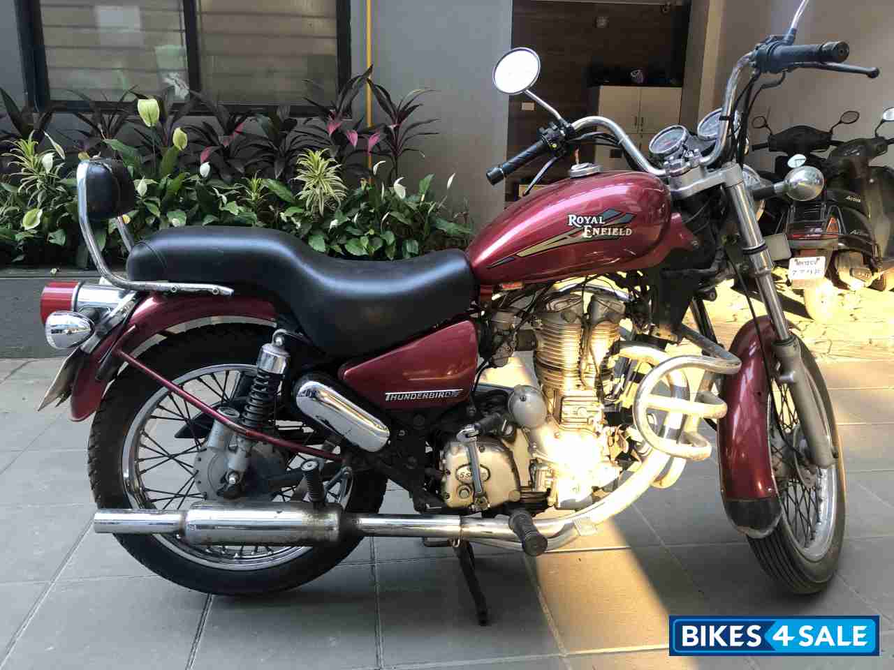 Red Royal Enfield Thunderbird