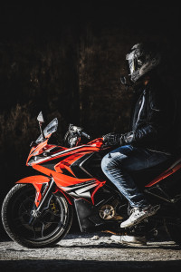 Red Bajaj Pulsar RS 200 ABS