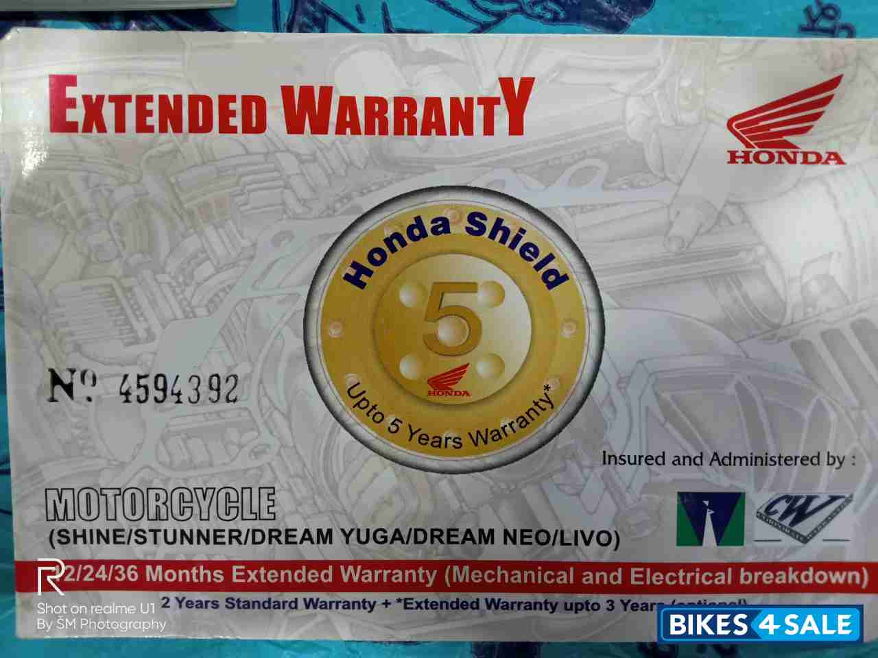 Red Back Honda CB Shine SP