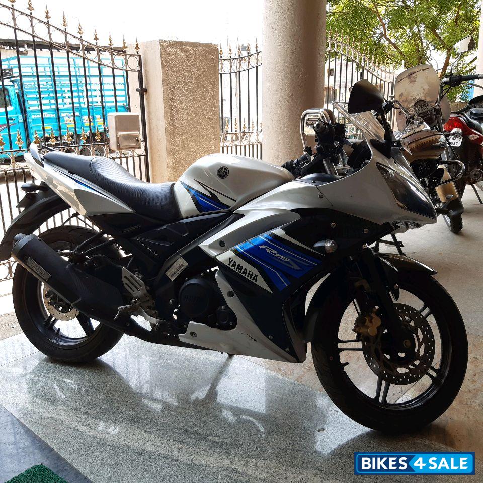 White And Blue Yamaha YZF R15 S