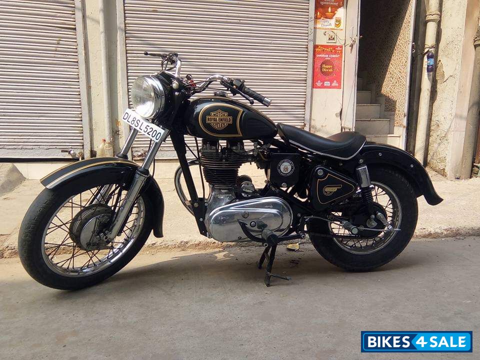 Black With Golden Strips Royal Enfield Classic 350