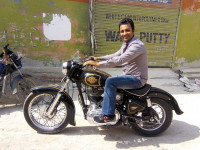 Black With Golden Strips Royal Enfield Classic 350