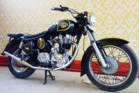 Black With Golden Strips Royal Enfield Classic 350