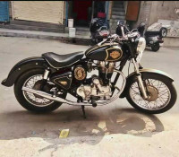 Black With Golden Strips Royal Enfield Classic 350