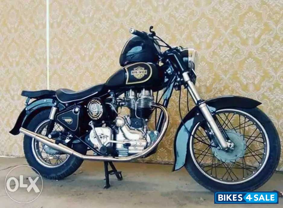 Black With Golden Strips Royal Enfield Classic 350
