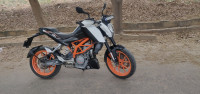 White KTM Duke 390