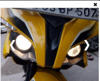 Yellow Bajaj Pulsar RS 200 ABS