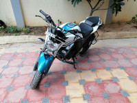 White & Blue Yamaha FZ-S