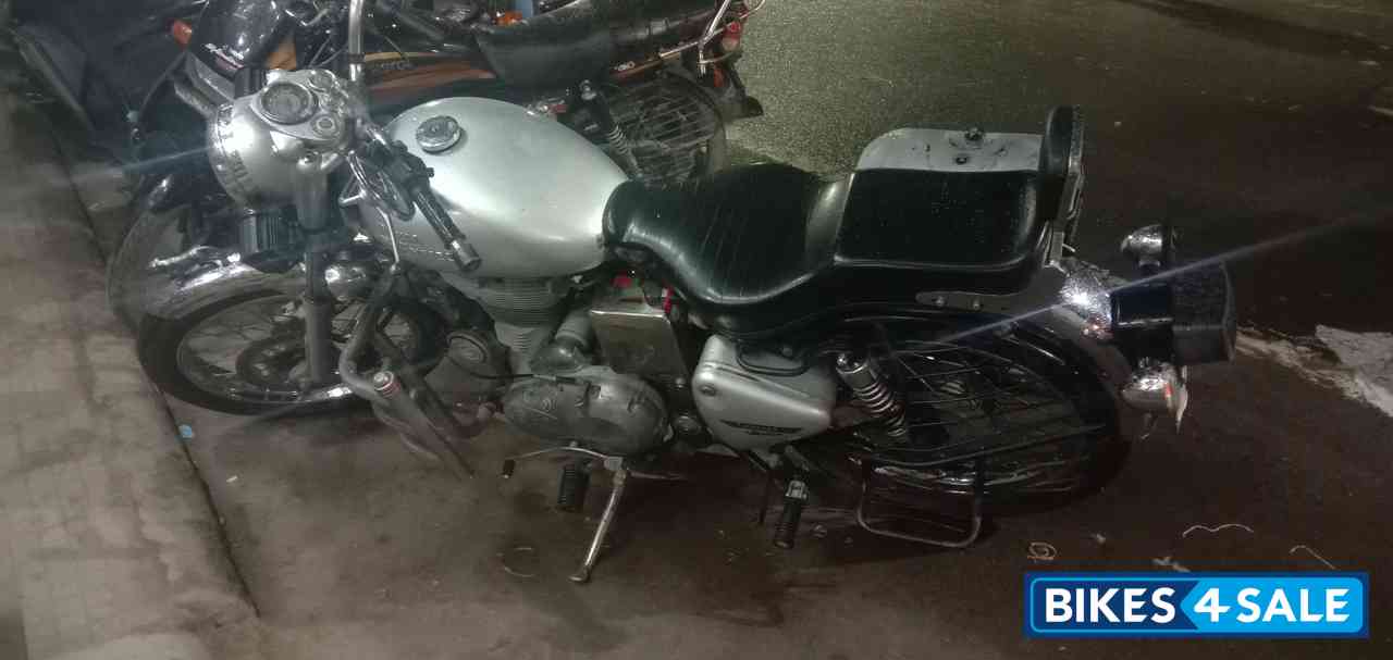 Silver Royal Enfield Bullet Electra