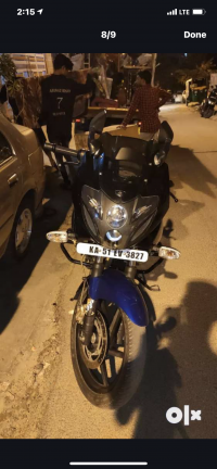 Black And Blue Bajaj Pulsar 220F