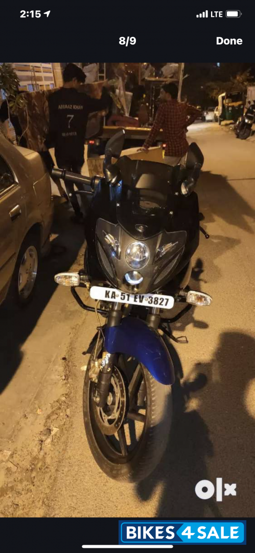 Black And Blue Bajaj Pulsar 220F