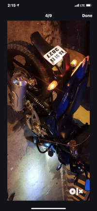 Black And Blue Bajaj Pulsar 220F