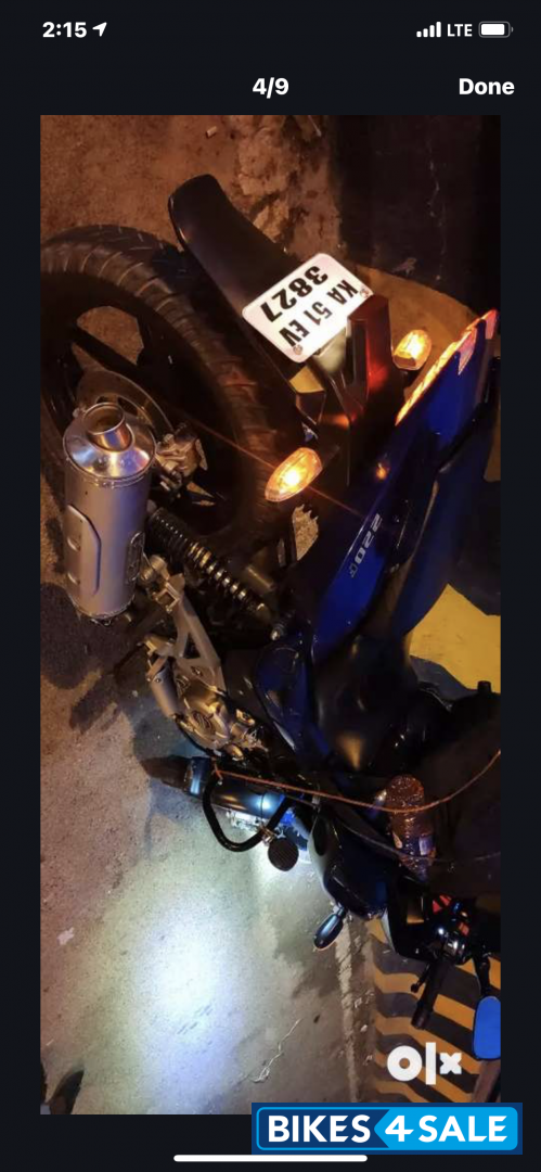 Black And Blue Bajaj Pulsar 220F