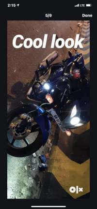 Black And Blue Bajaj Pulsar 220F