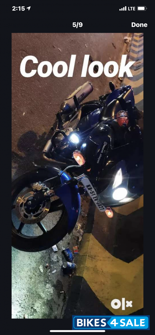Black And Blue Bajaj Pulsar 220F