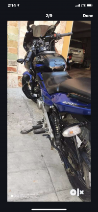 Black And Blue Bajaj Pulsar 220F