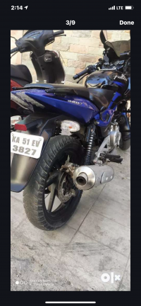 Black And Blue Bajaj Pulsar 220F
