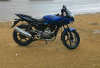 Blue And Black Bajaj Pulsar 220 DTSi