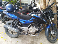 Blue And Black Bajaj Pulsar 150 DTSi