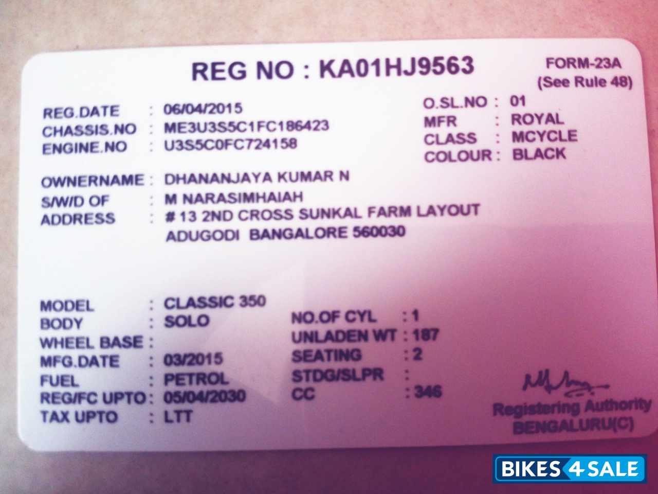 Black Royal Enfield Classic 350