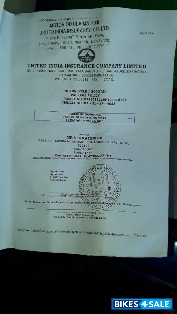 Blue White Yamaha Ray