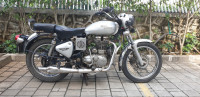 Silver Royal Enfield Bullet Electra