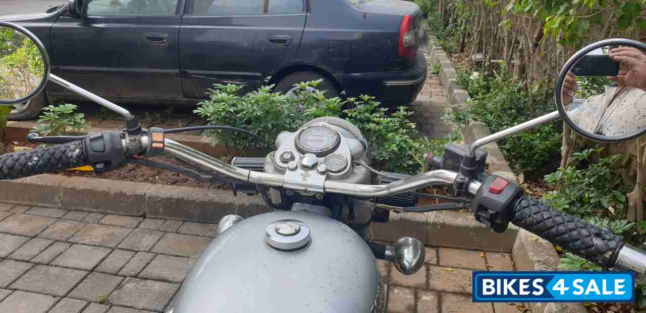 Silver Royal Enfield Bullet Electra