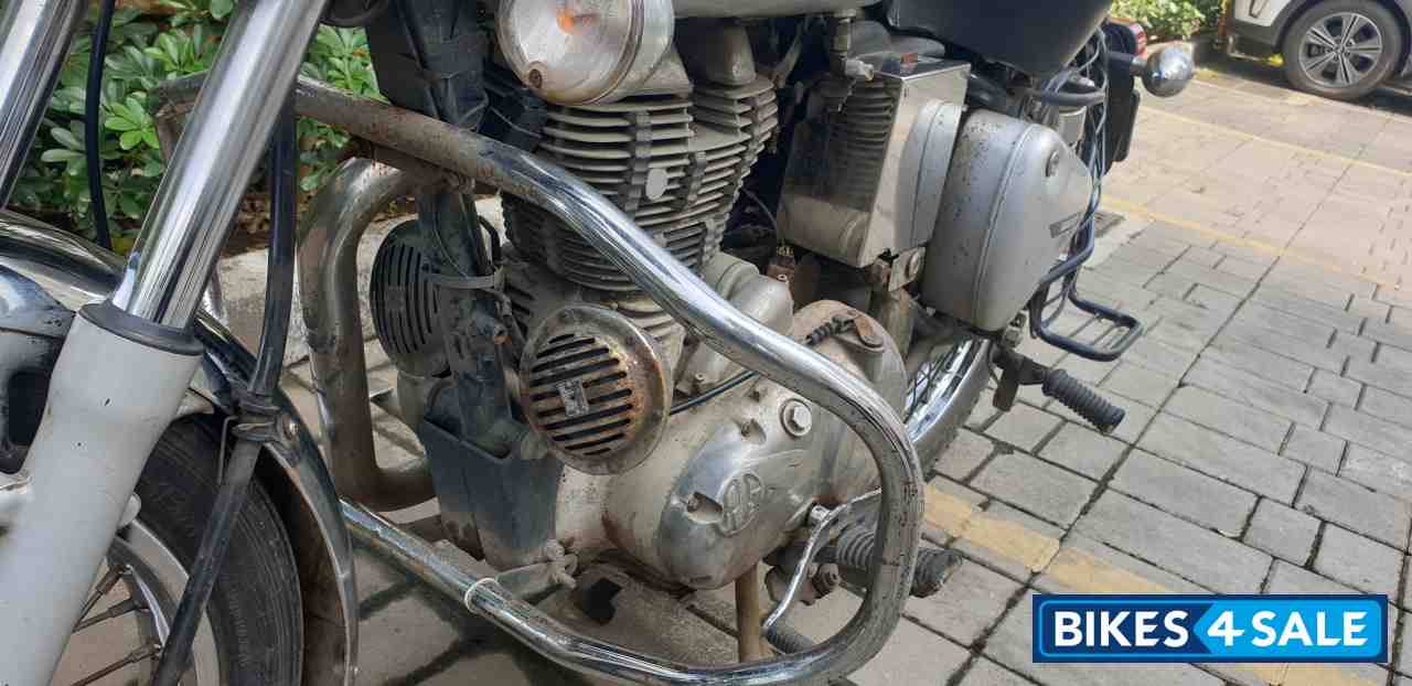 Silver Royal Enfield Bullet Electra