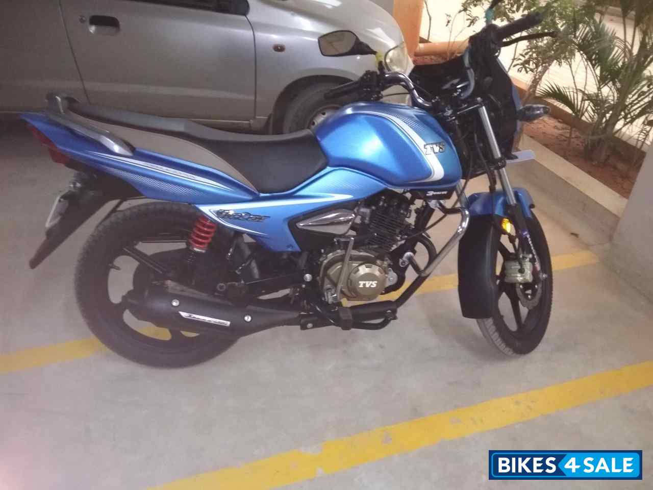Matte Blue TVS Victor Premium Edition