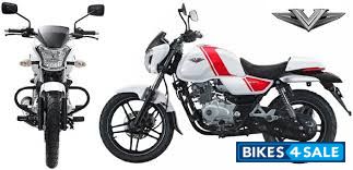 White With Red Stripes Bajaj V15