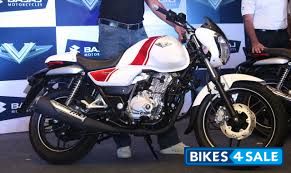 White With Red Stripes Bajaj V15