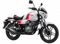 White With Red Stripes Bajaj V15