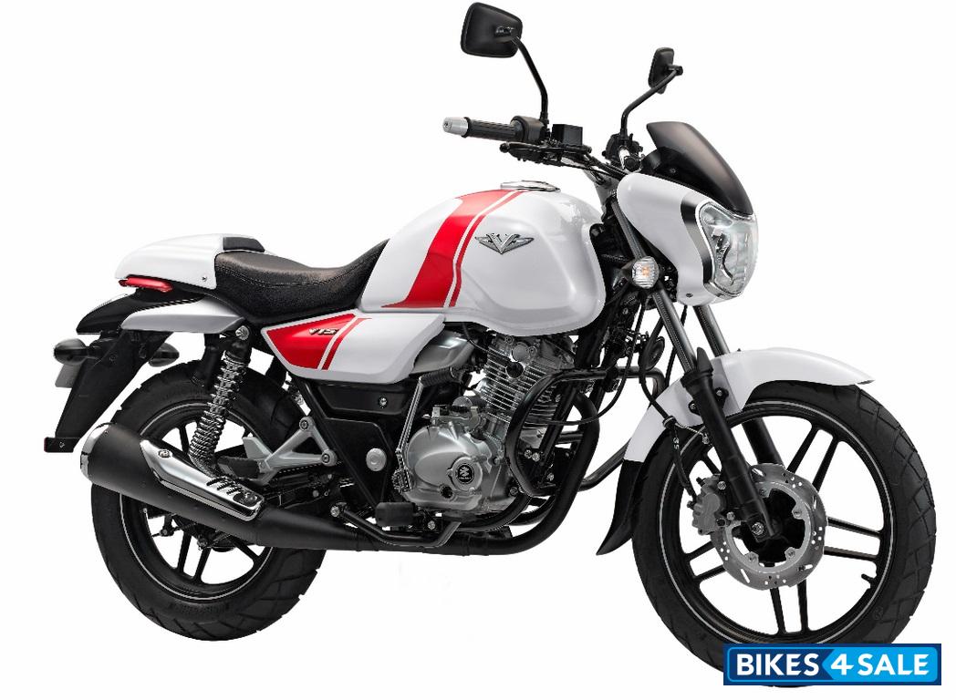 White With Red Stripes Bajaj V15