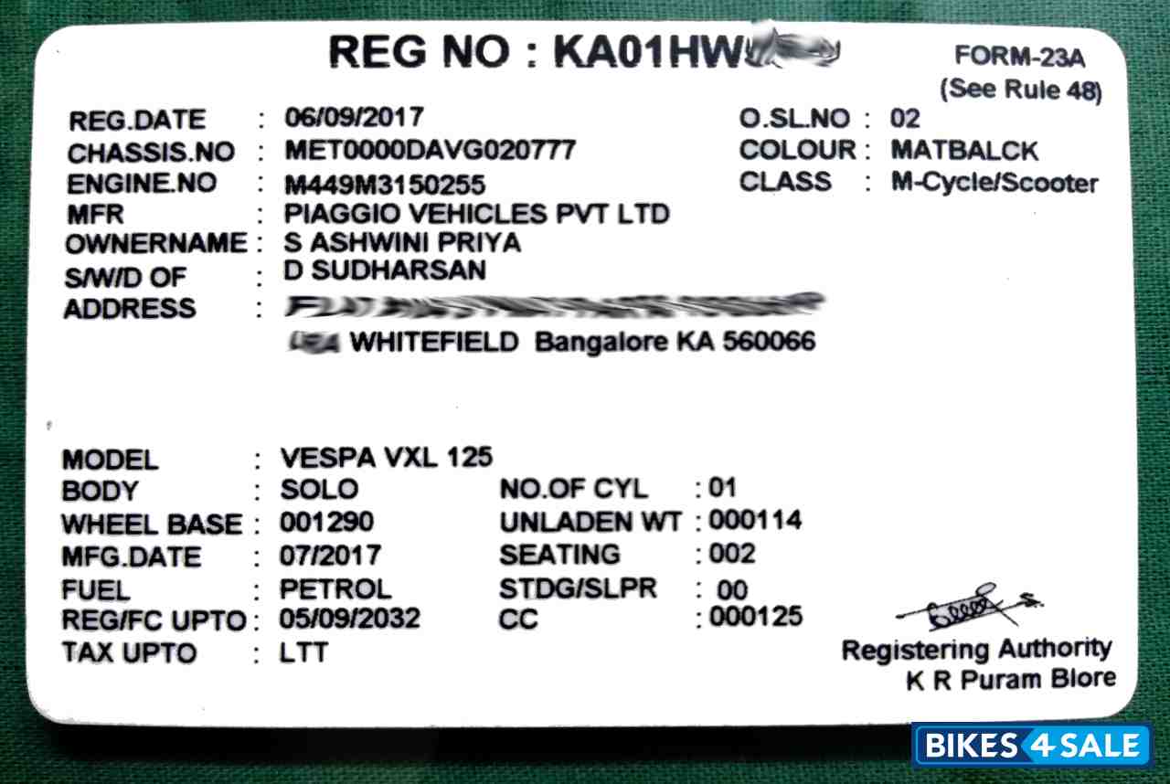 Matt Black Vespa VXL 125