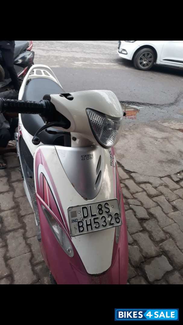 Pink & White TVS Scooty Pep Plus