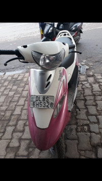 Pink & White TVS Scooty Pep Plus