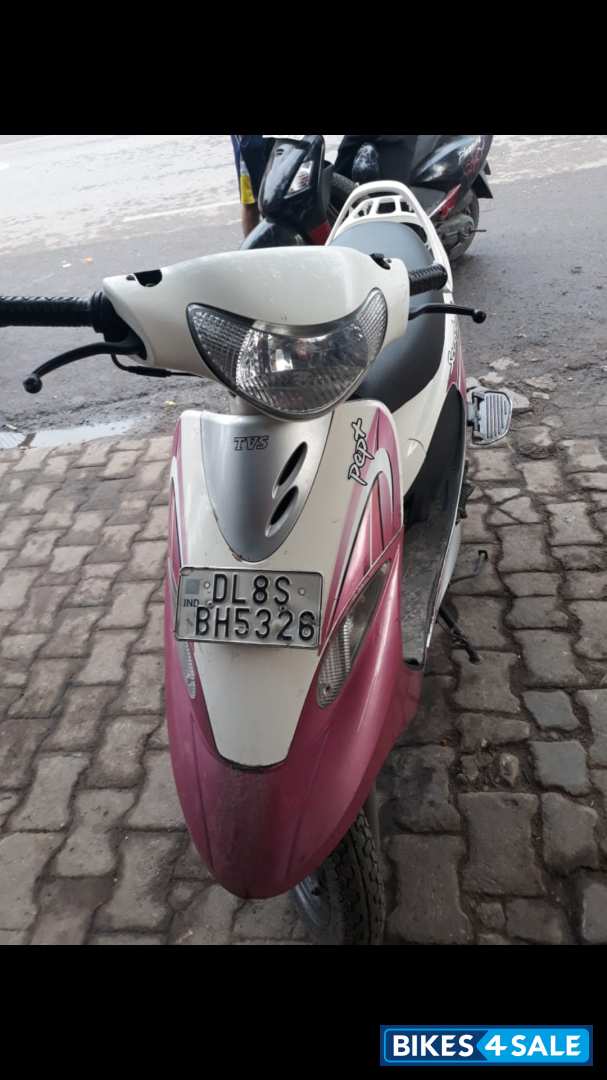 Pink & White TVS Scooty Pep Plus