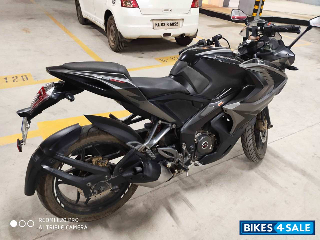 Black And Grey Bajaj Pulsar RS 200