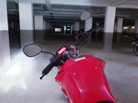 Red Yamaha FZ-S FI V2