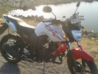 White And Red Yamaha FZ-S