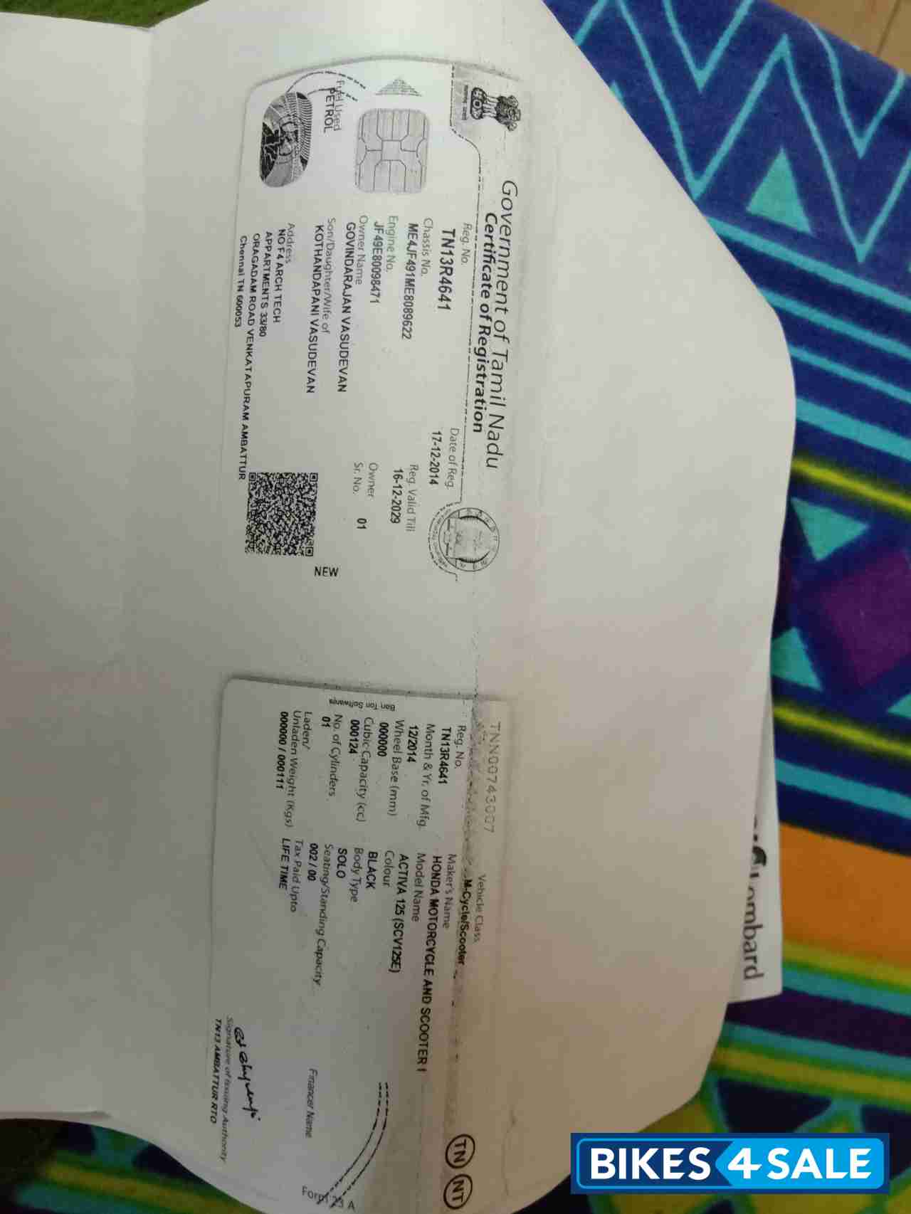 Black Honda Activa 125