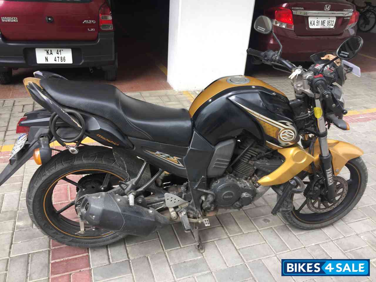 Yellow Yamaha FZ-S