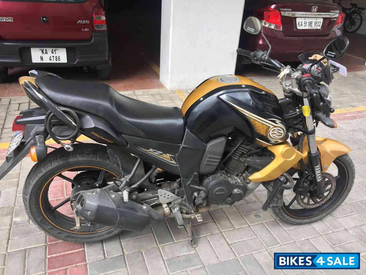 Yellow Yamaha FZ-S