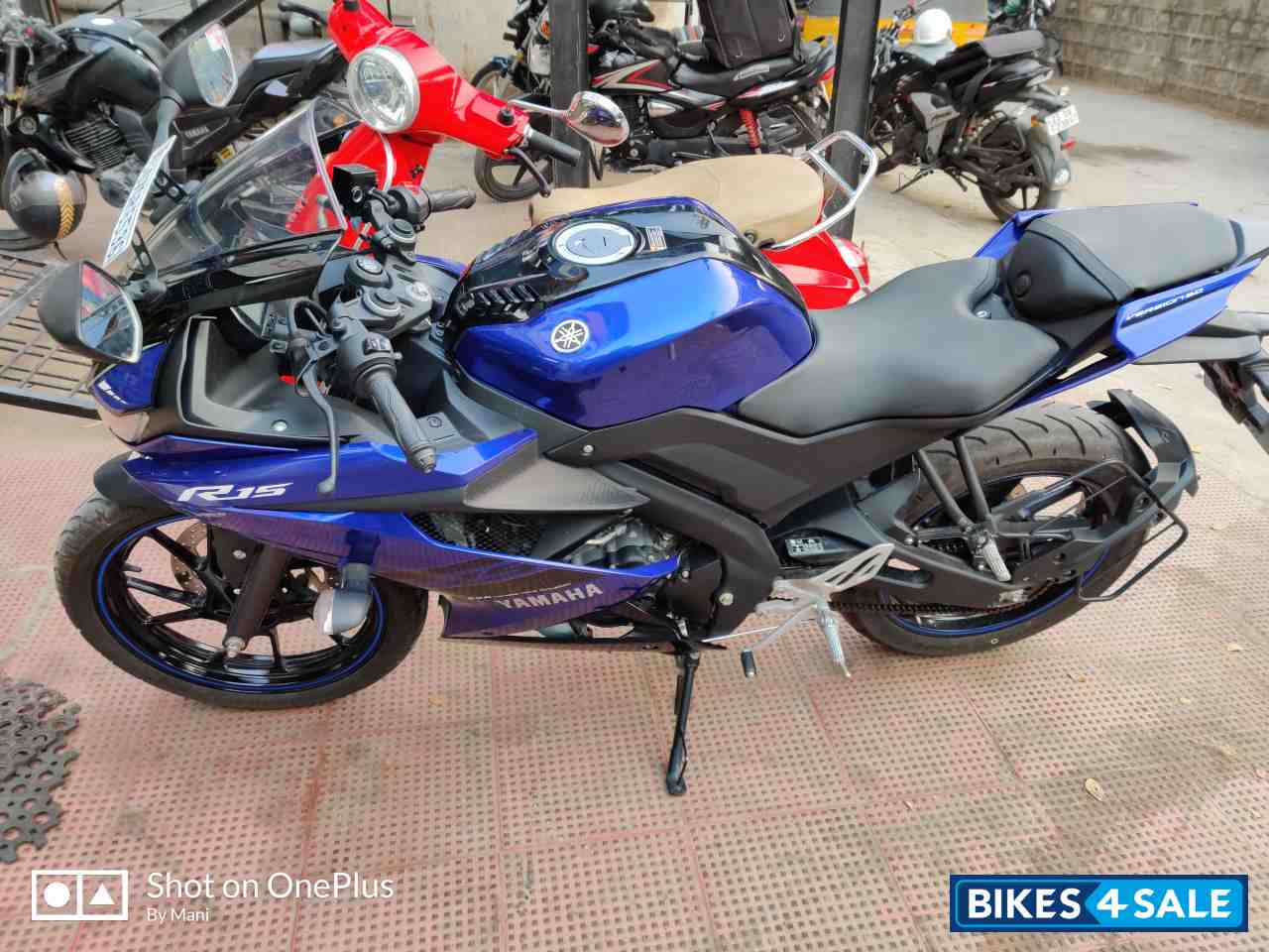 Blue Yamaha YZF R15 V3