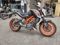 White KTM Duke 390