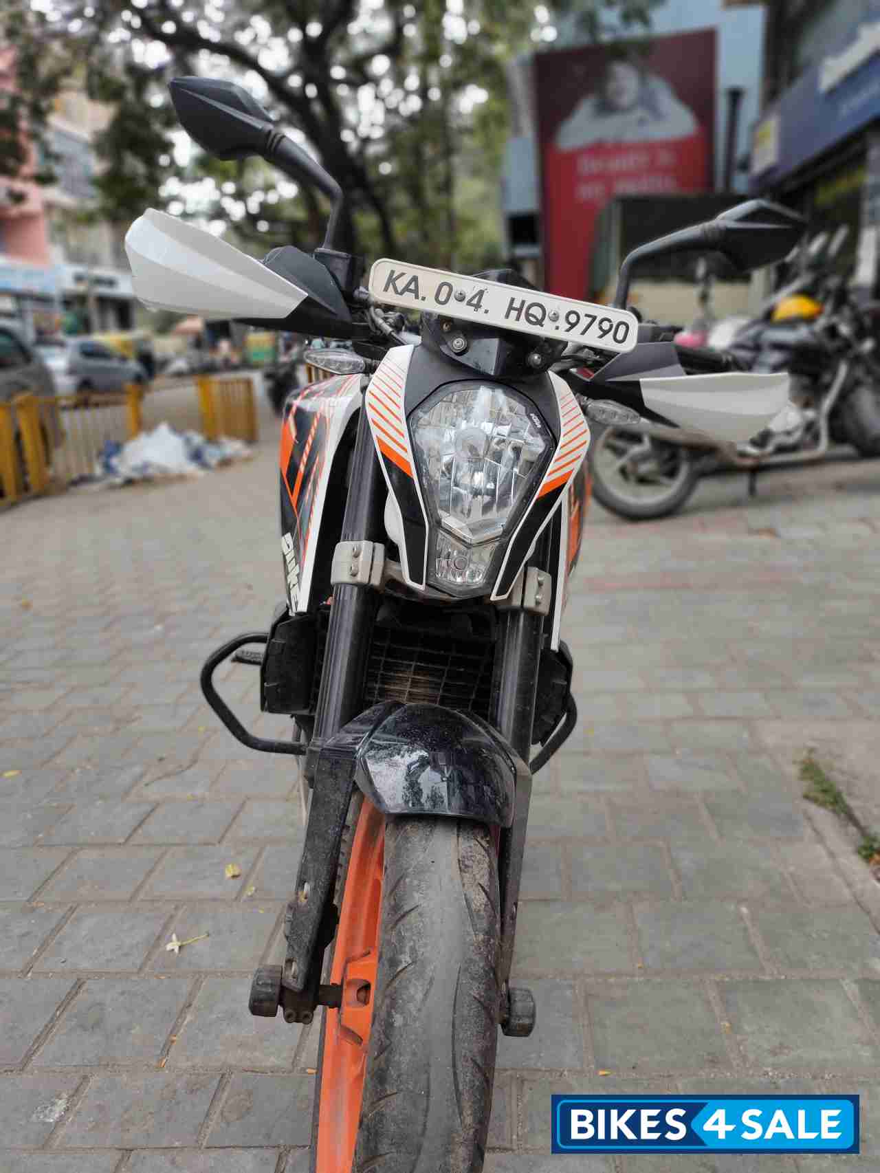 White KTM Duke 390