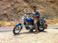 Blue Bajaj Avenger