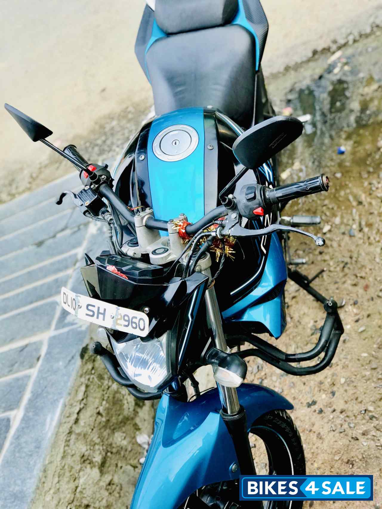 Black Blue Yamaha FZ-S FI V2