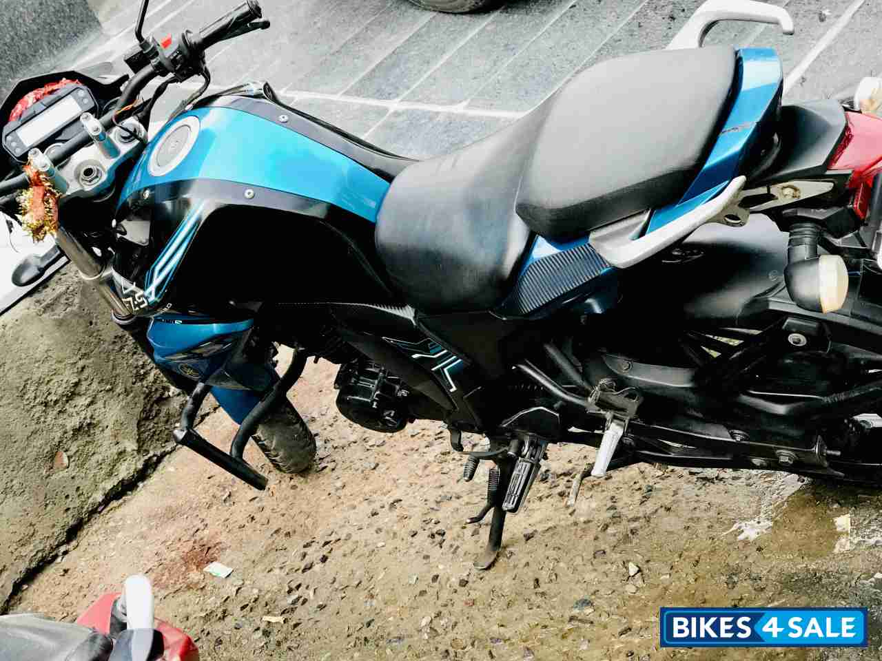 Black Blue Yamaha FZ-S FI V2